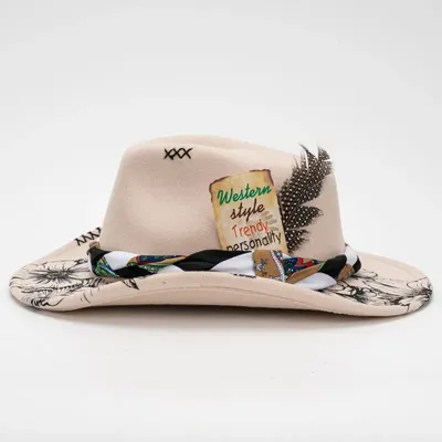 Band Feather Accent Stylish Sun Hat cap