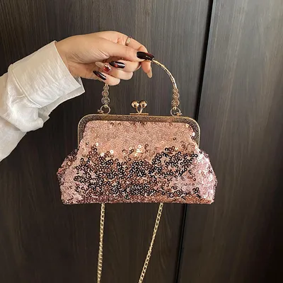 Women Sequin Small Square Bags
