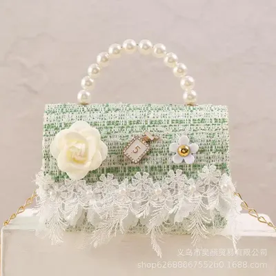 Fashion Autumn Winter New Design Leather Flower Mini Cute Handbag