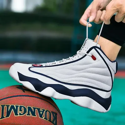Youth High-Top Casual Leather Basketball Shoes