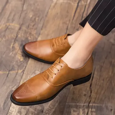  New Arrival Men Dress Shoes Large Size Casual Business Wedding Leather Shoes Formal Shoes