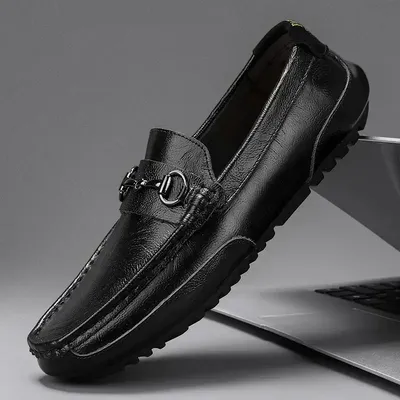 MEN'S LEATHER BREATHABLE CASUAL BEANIE LOAFER