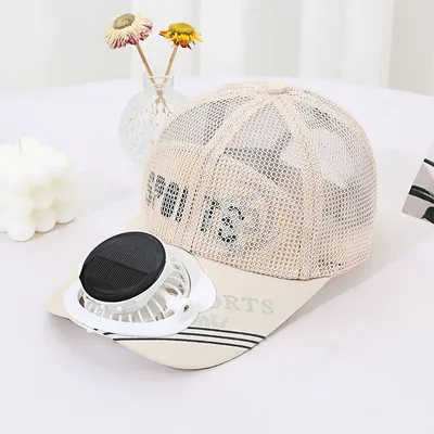 Solar-powered charging fan hat,