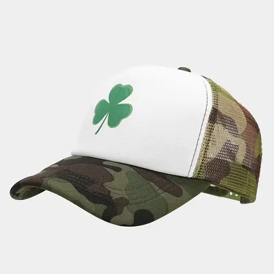 Top Rated  New Fashionable Clover Pattern Trucker Hat for Men
