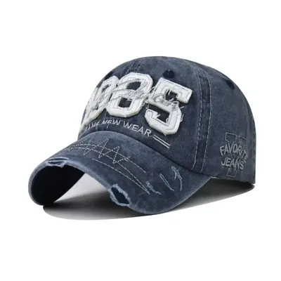 Washed distressed baseball cap 
