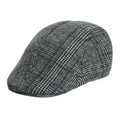 Spring and autumn herringbone pattern forward cap for men 