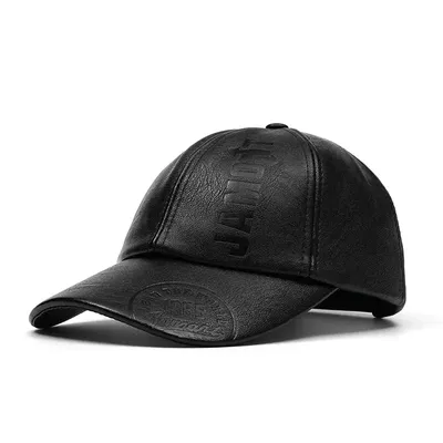 Winter PU Leather fleece-lined Thickened Baseball Cap 
