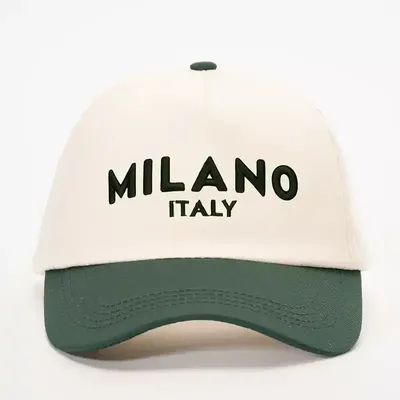  Embroidered Milano Color-Blocking Baseball Cap
