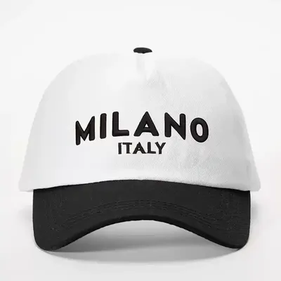  Embroidered Milano Color-Blocking Baseball Cap