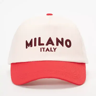  Embroidered Milano Color-Blocking Baseball Cap