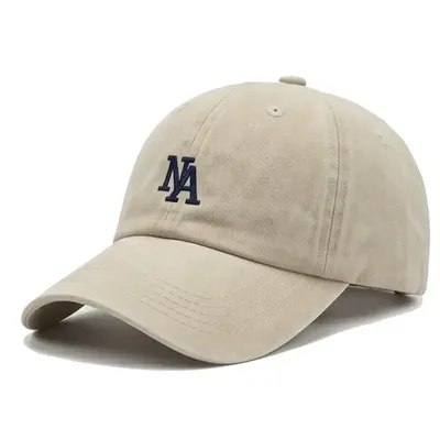 Korean-style washed embroidered letter baseball cap