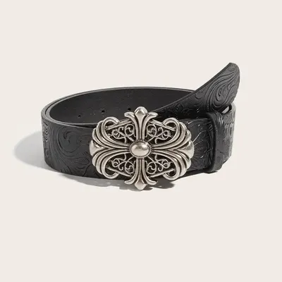 New Vintage Western-style Unisex Embossed Leather Belt