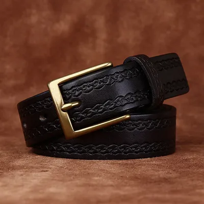 Italian Vegetable Tanned Head Layer Cowhide Belt 