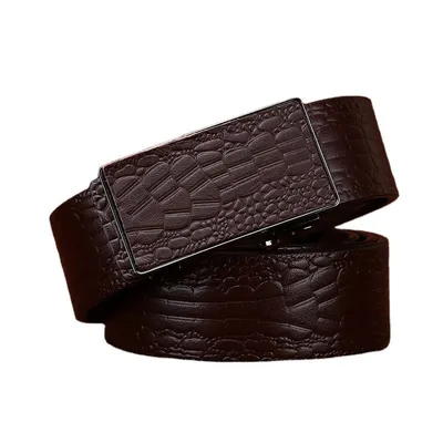  Luxury crocodile Texture Adjustable Fashionable Business Automatic Buckle belt
