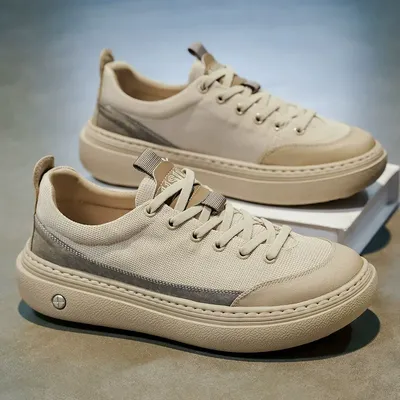 ightweight Soft-Soled Lace-Up Mesh Breathable Casual Cloth Shoes