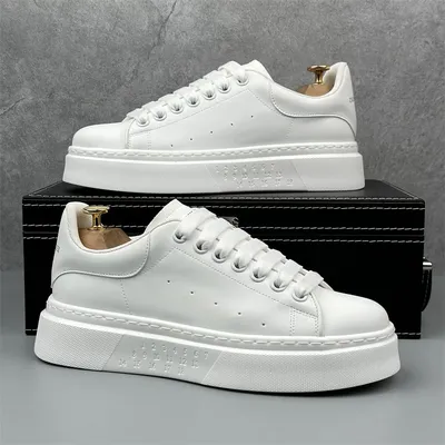 Campus Slip-on Fashionable Thick Sole Elevated White Shoes