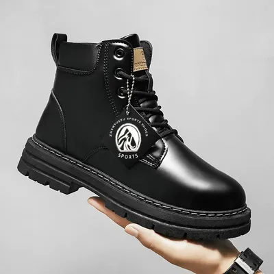 High-Top Casual Leather Men's Boots 