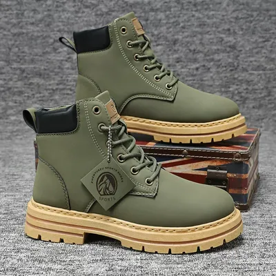 High-Top Casual Leather Men's Boots 