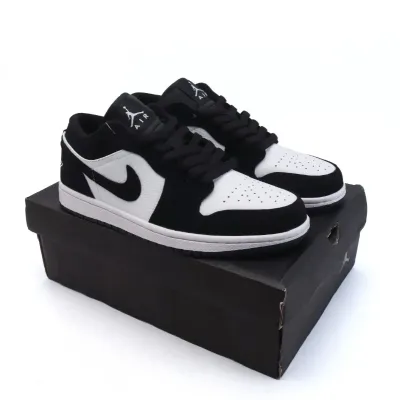 JORDAN 1 LOW BLACK WHITE 1:1