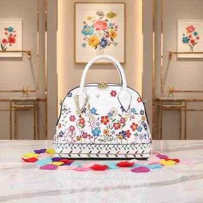 Zipper Closure Durable Shoulder Strap Handbag 