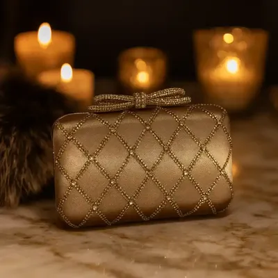 RHINESTONE-EMBELLISHED LADIES' BAG