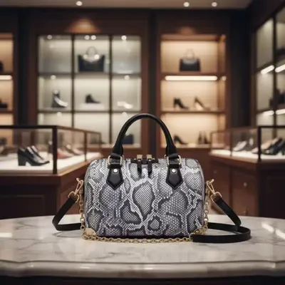 SNAKE PATTERN PILLOW BAG