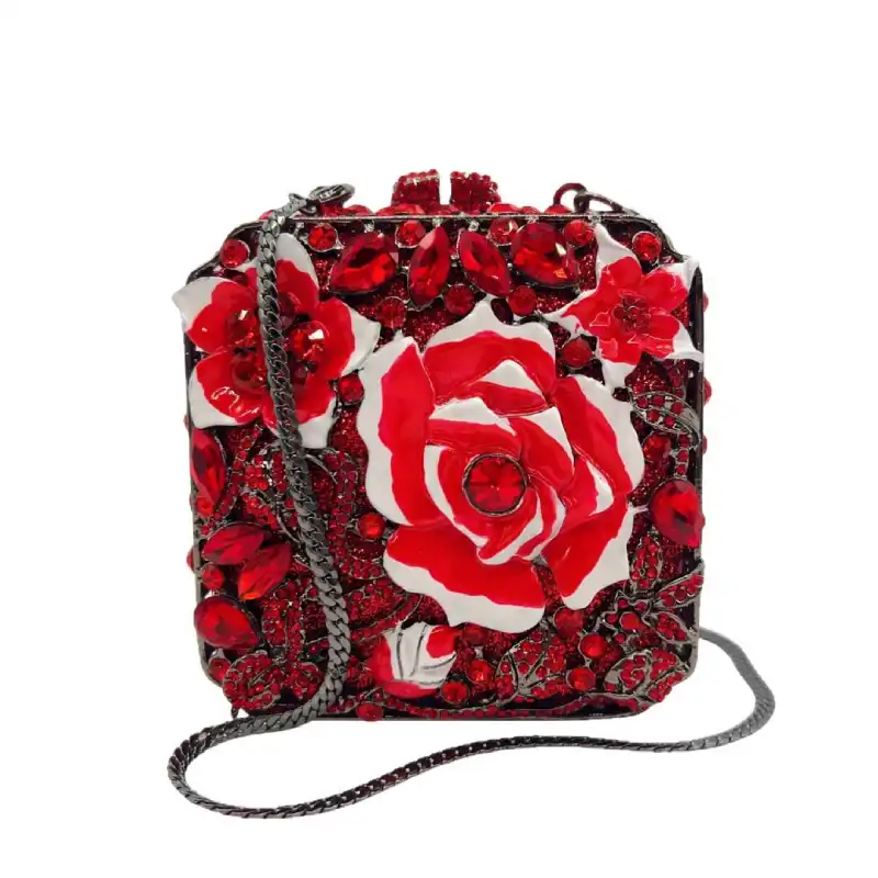 FLORAL ROSE CLUTCH BAG