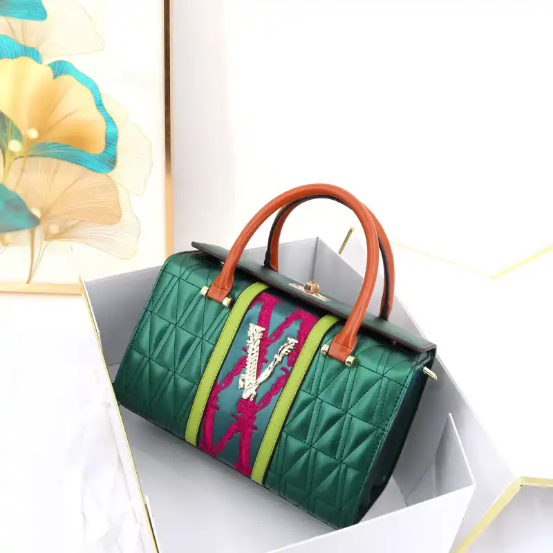 PU LEATHER EMBROIDERY HANDBAG