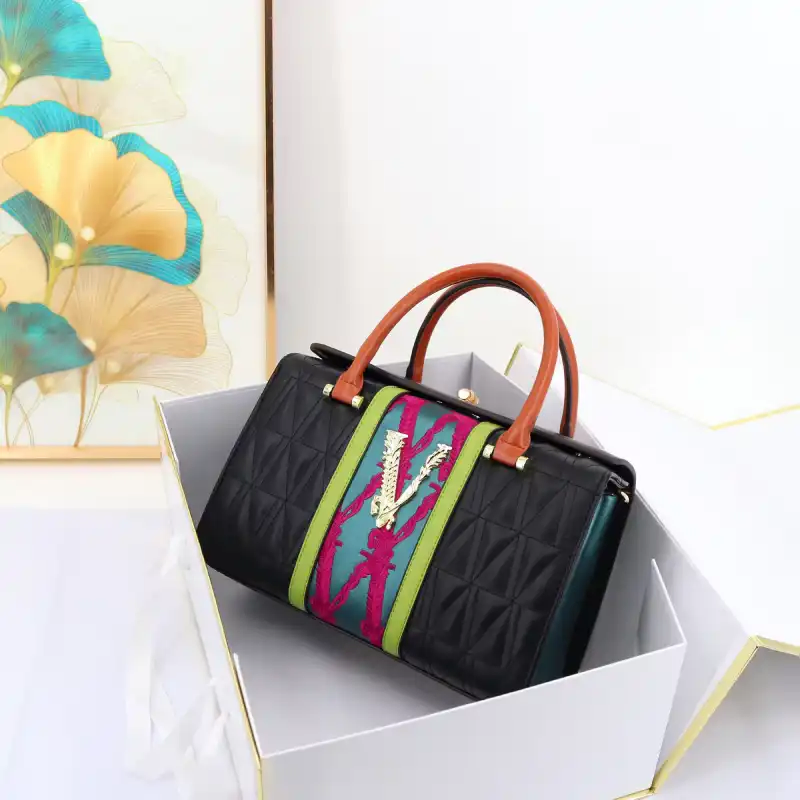 PU LEATHER EMBROIDERY HANDBAG