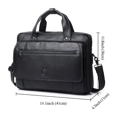 GENUINE LEATHER LAPTOP BRIEFCASE