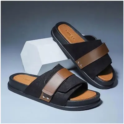 PU LEATHER SLIPPERS 