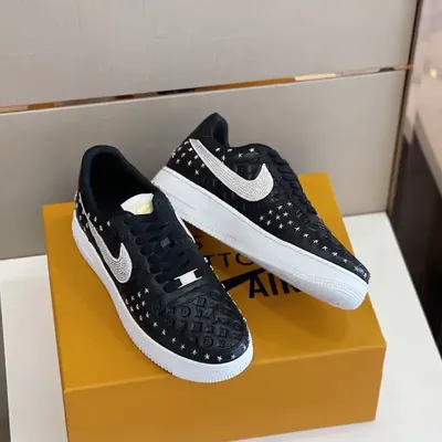 LOUIS VUITTON X NIKE AIR FORCE BLACK-WHITE 1:1 