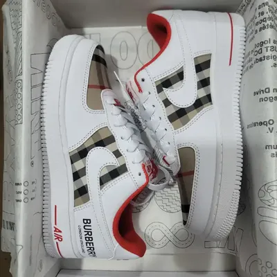 NIKE AIR FORCE WHITE - RED 1:1 
