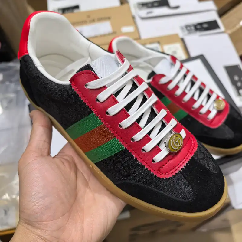 GUCCI G74 GG CANVAS SNEAKER BLACK/GREEN/RED 1:1