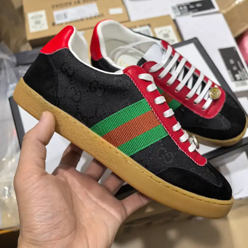GUCCI G74 GG CANVAS SNEAKER BLACK/GREEN/RED 1:1