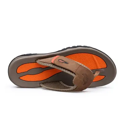 CROSS-BORDER DOCK LAYER COWHIDE SANDAL