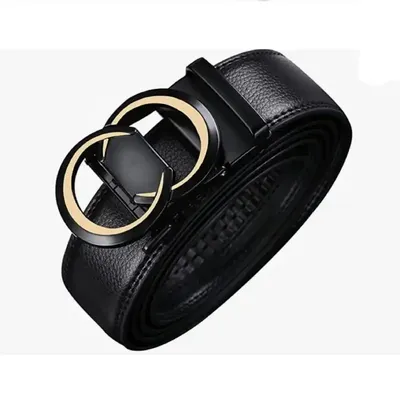 LEATHER BELT WITH METAL BUCKLE