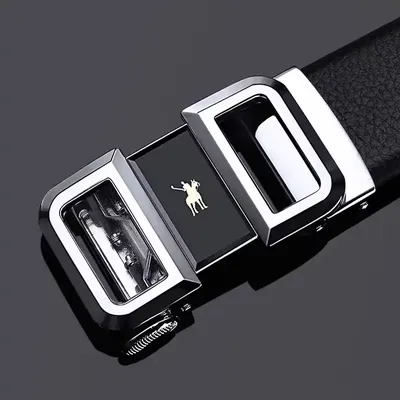 MEN'S COWHIDE ALLOY BUCKLE BELT
