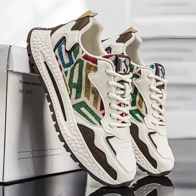 PRINTED EMBROIDERED SPORTS SHOES 