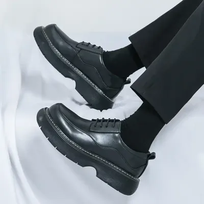 THICK SOLE LACE UP CASUAL SHOES