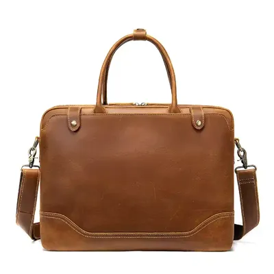 HORSE LEATHER LAPTOP BRIEFCASE 