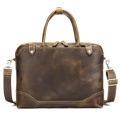 HORSE LEATHER LAPTOP BRIEFCASE 
