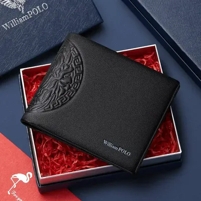 COWHIDE SHORT BUSINESS WALLET