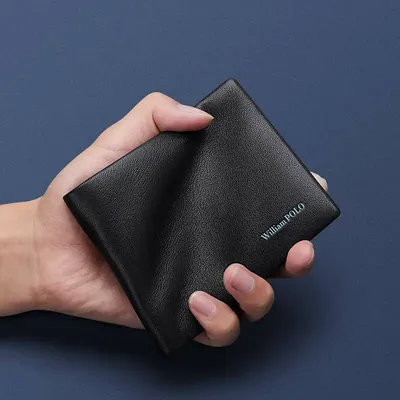COWHIDE SHORT BUSINESS WALLET