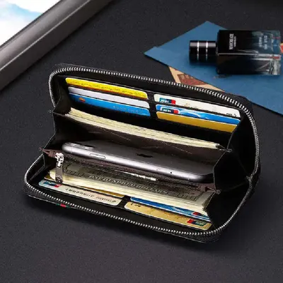 MEN'S LEATHER LONG WALLET 