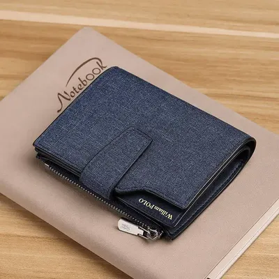 MALE SHORT CANVAS WALLET 