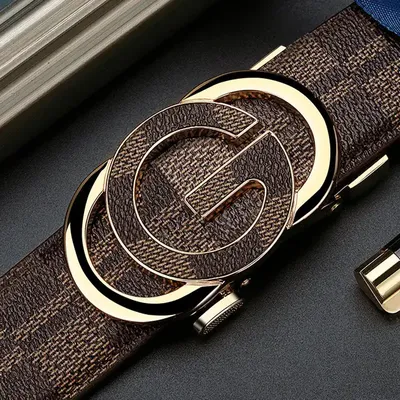 G SHAPE LEATHER BELT FOR MEN