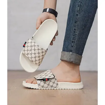 PU LEATHER SLIDE SANDAL