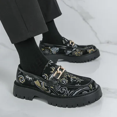 FLORAL PATTERN DRESS SHOES