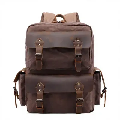 WATERPROOF DENIM LAPTOP BACKPACK